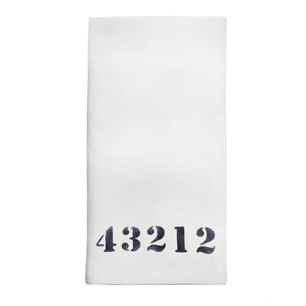 Marshes Fields and Hills Ohio 43212 Zip Code Tea Towel